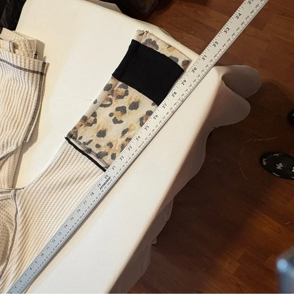 We The Free Cream and Black Leopard Print Sweatshirt - Picture 12 of 12